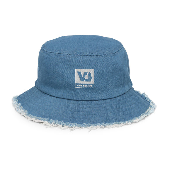 Distressed VD denim bucket hat