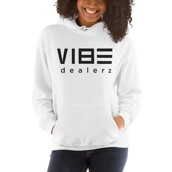 Vibe Dealerz White Hooded Sweatshirt